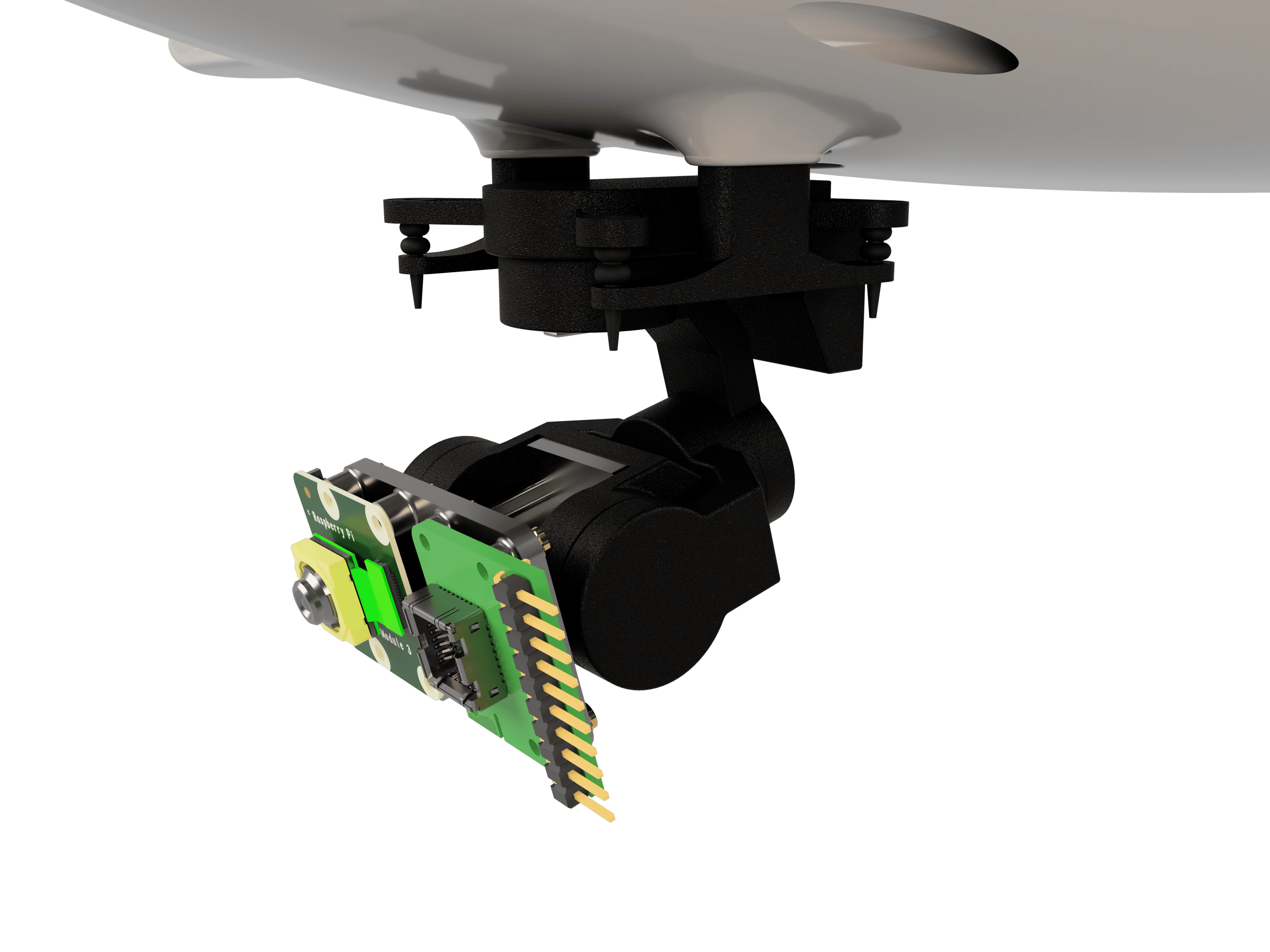 Gimbal subassembly for the 3D printed VTOL aircraft