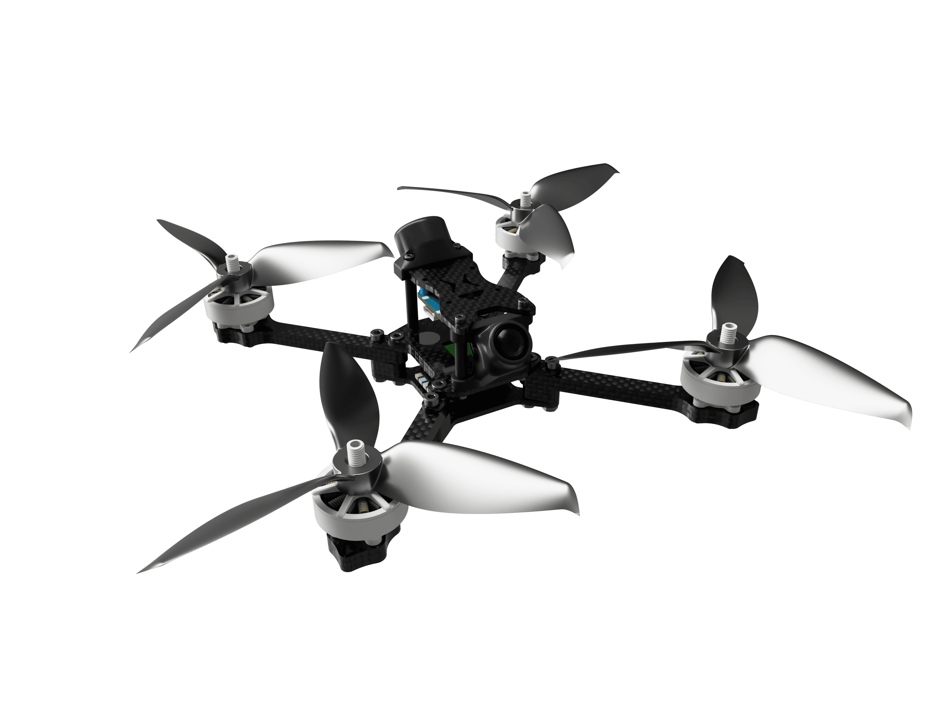 Complete CAD render of the Snap modular drone