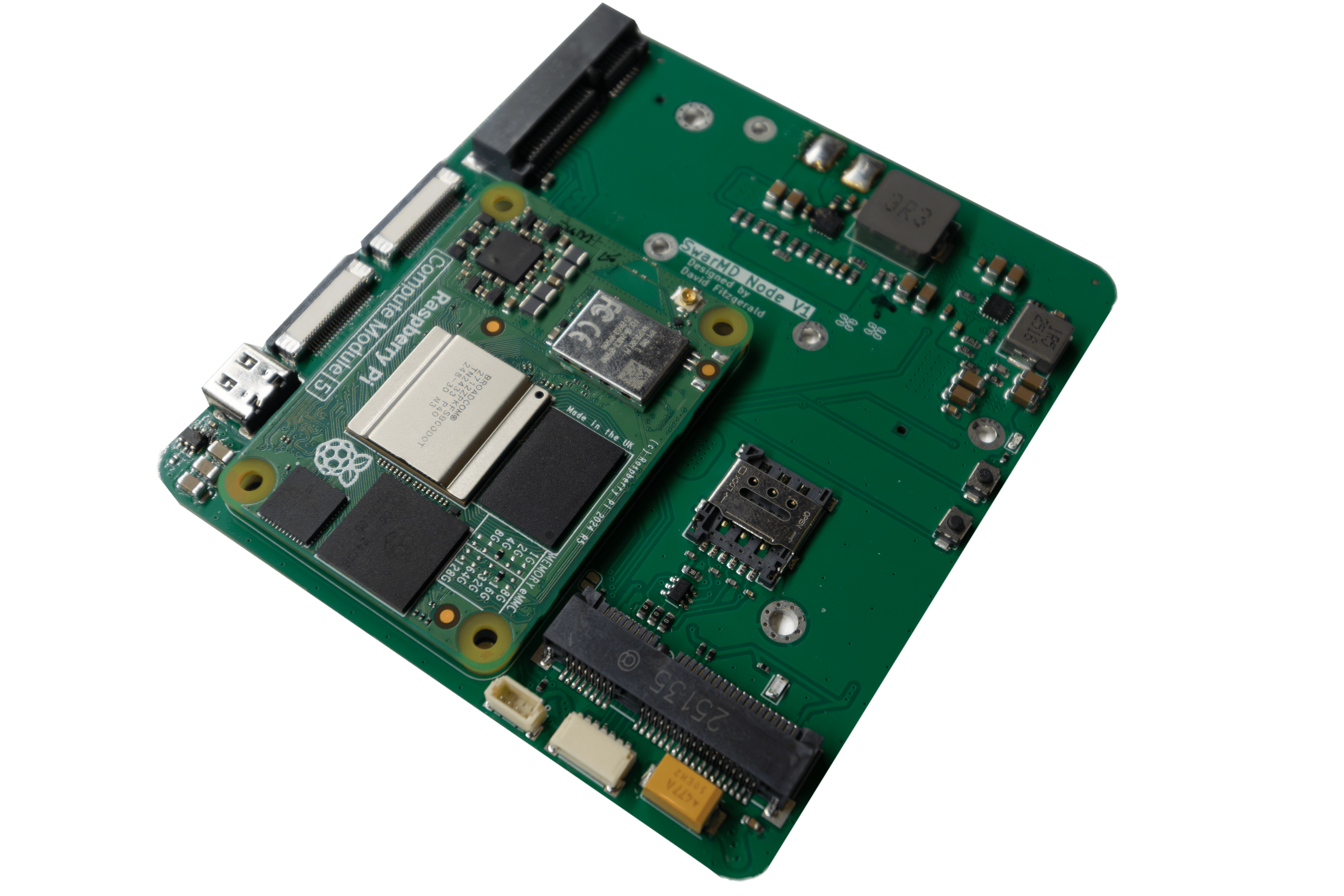 Version 1 companion computer carrier board prototype with refined edges